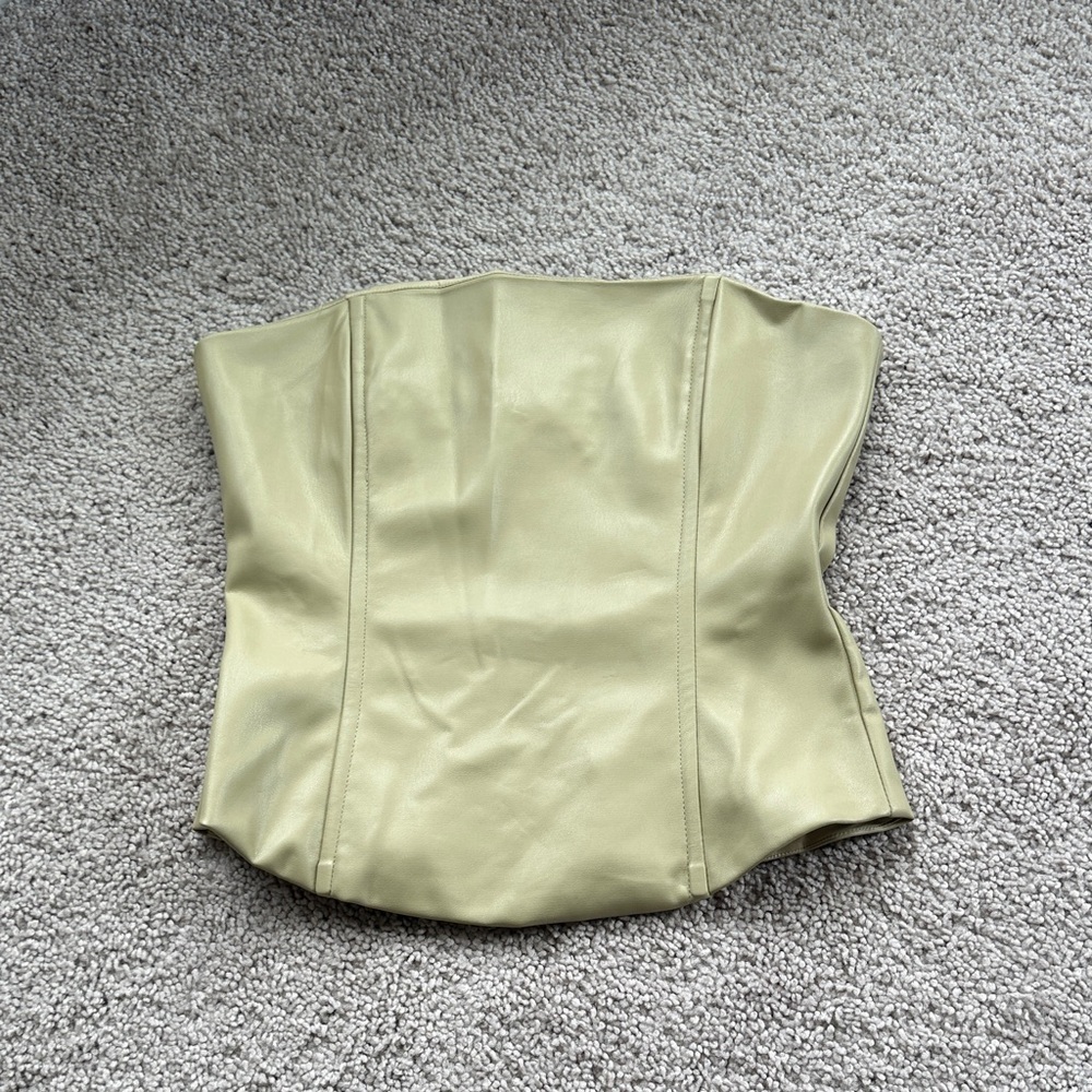 NWT We Wore What olive corset top, size 0